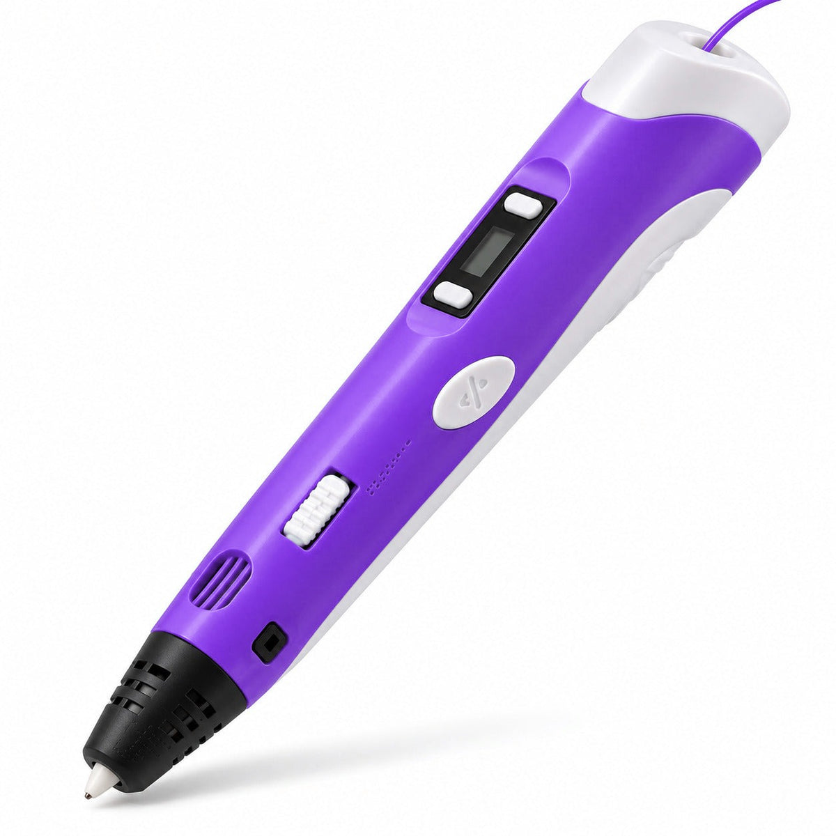 Bolígrafo 3D morado con pantalla LCD